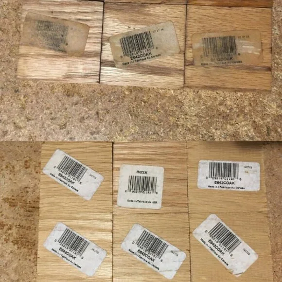 15X SOLID OAK CORNER ROSETTES E642COAK 2-1/2" X 2-1/2" X 1/2" - Picture 5 of 9